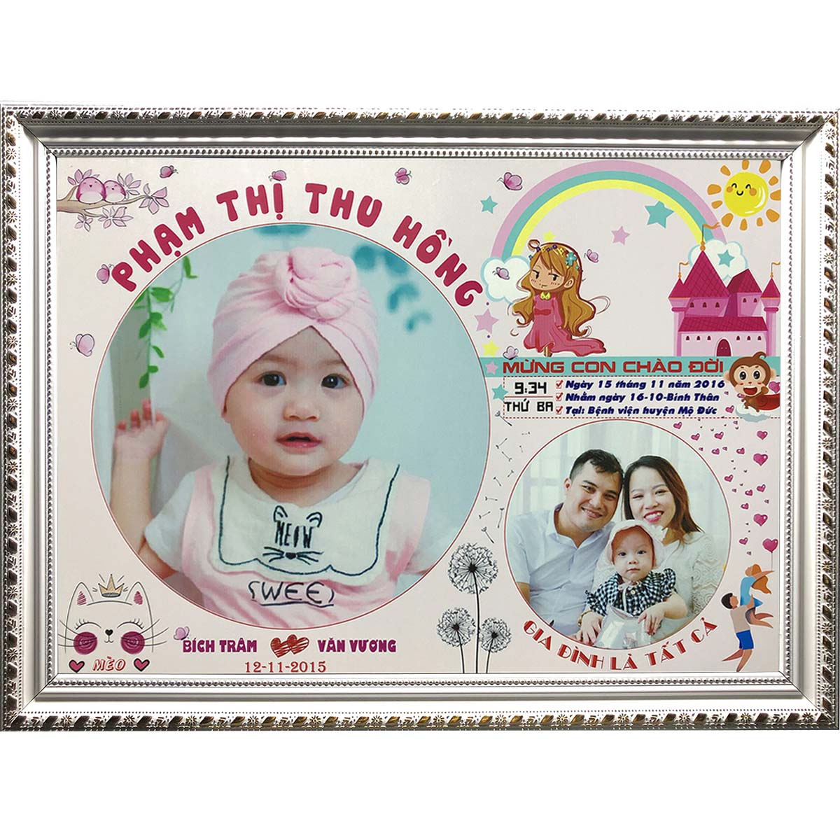 Khung hình Baby girl  Sinh nhật Nha Trang